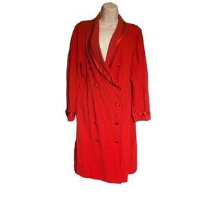 90s Vintage John Roberts Red Trench Coat